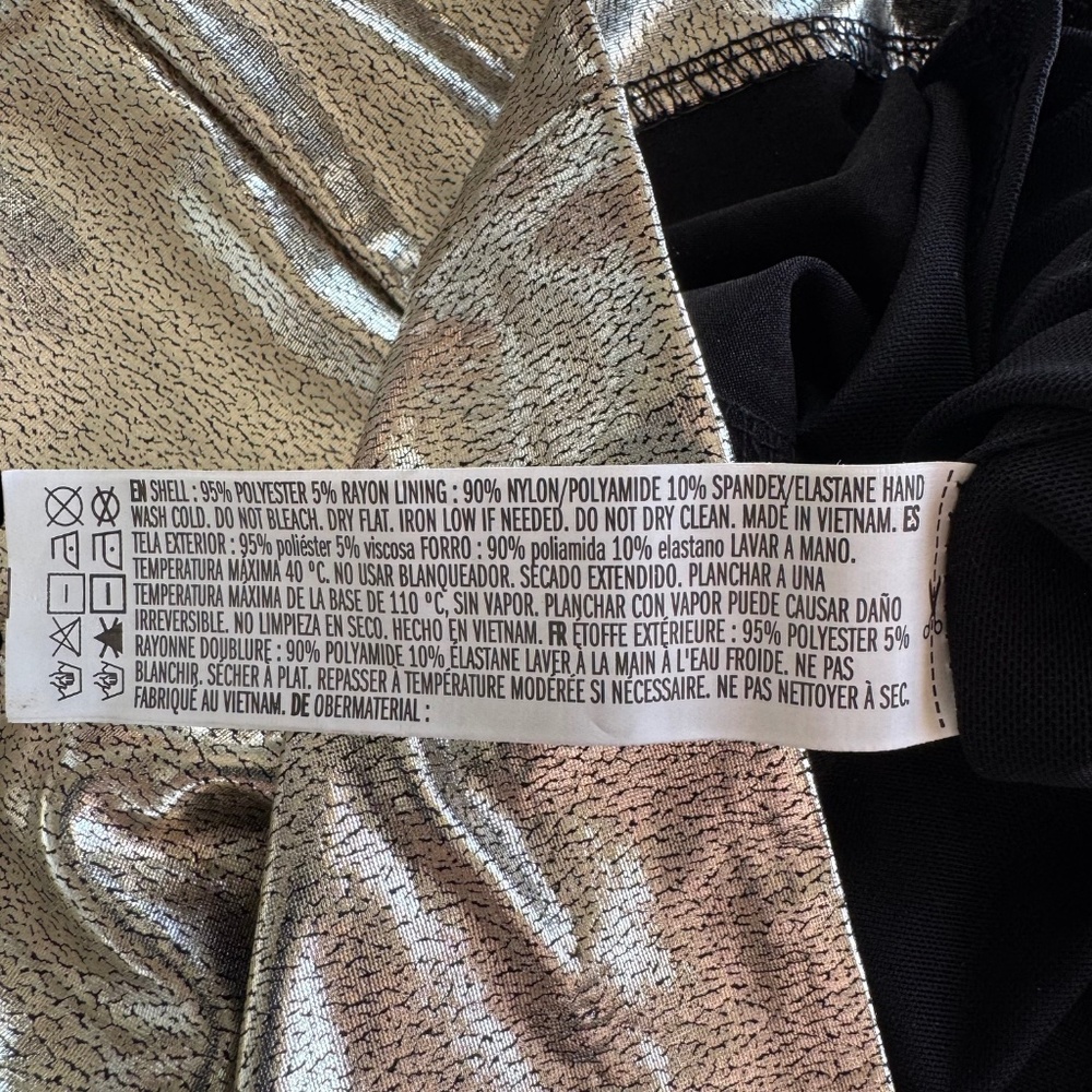 FOREVER 21 metallic gold bodycon dress size S - Picture 9 of 9